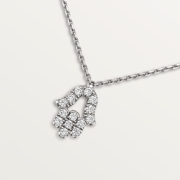 Symbols necklace White gold, diamond