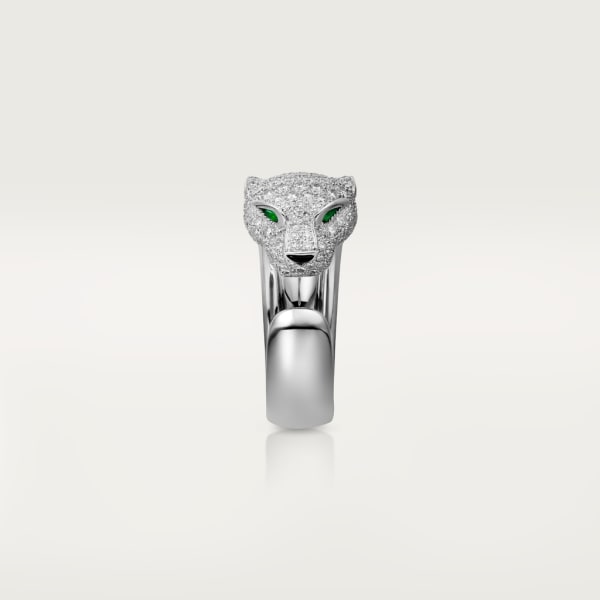 Panthère de Cartier ring White gold, diamonds, emeralds, onyx