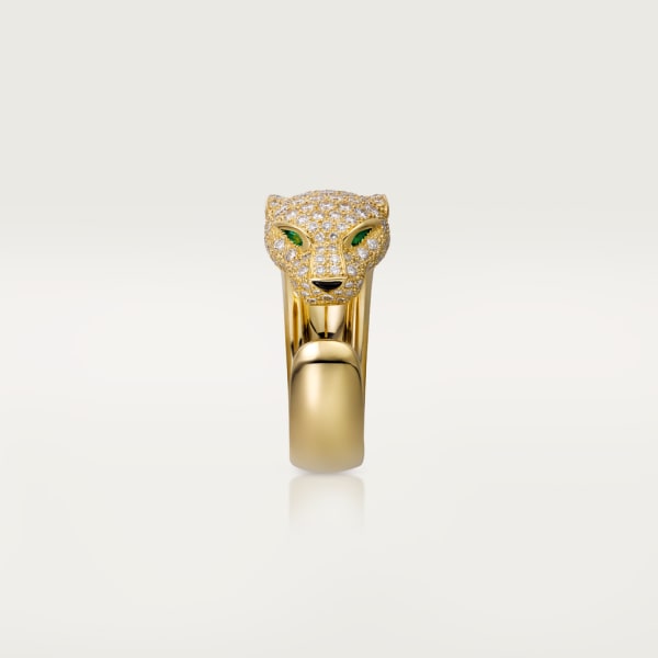 Panthère de Cartier ring Yellow gold, diamonds, emeralds, onyx