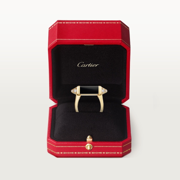 Les Berlingots de Cartier ring Yellow gold, onyx, diamond