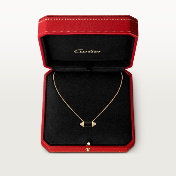 Les Berlingots de Cartier necklace medium model Yellow gold, onyx, diamond