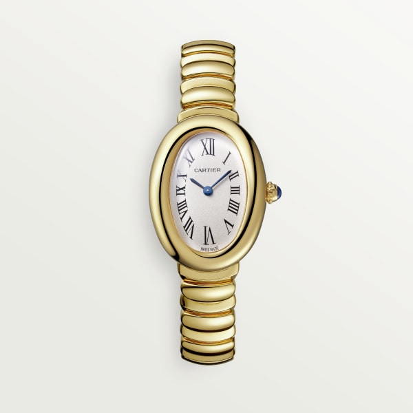 Baignoire watch Small model, quartz movement, yellow gold