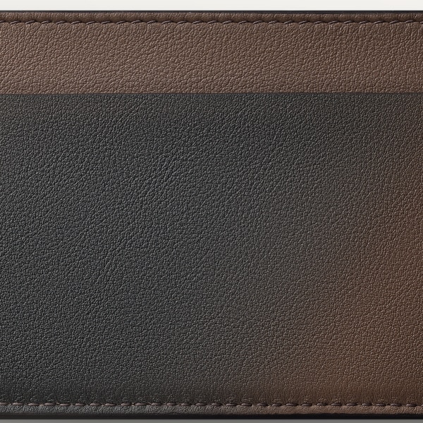 Must de Cartier Small Leather Goods, card holder Graduated taupe calfskin, palladium finish