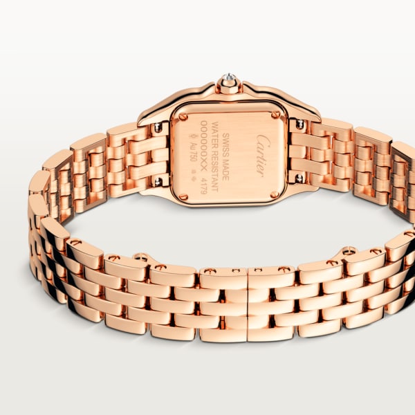 Panthère de Cartier watch Small model, quartz movement, rose gold, diamonds