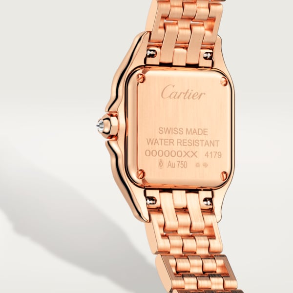 Panthère de Cartier watch Small model, quartz movement, rose gold, diamonds