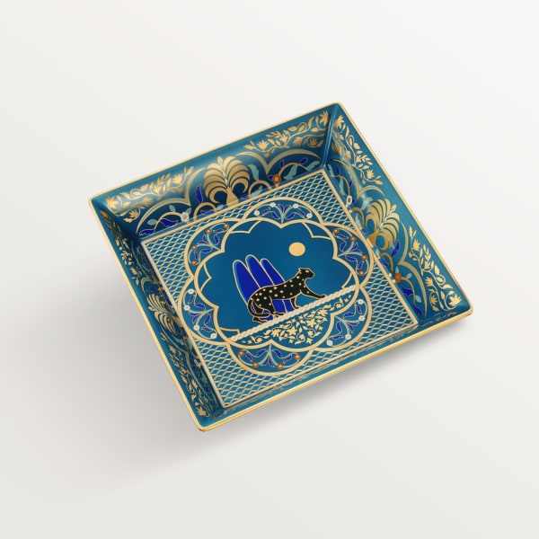 Panthère de Cartier trinket tray, medium model Porcelain