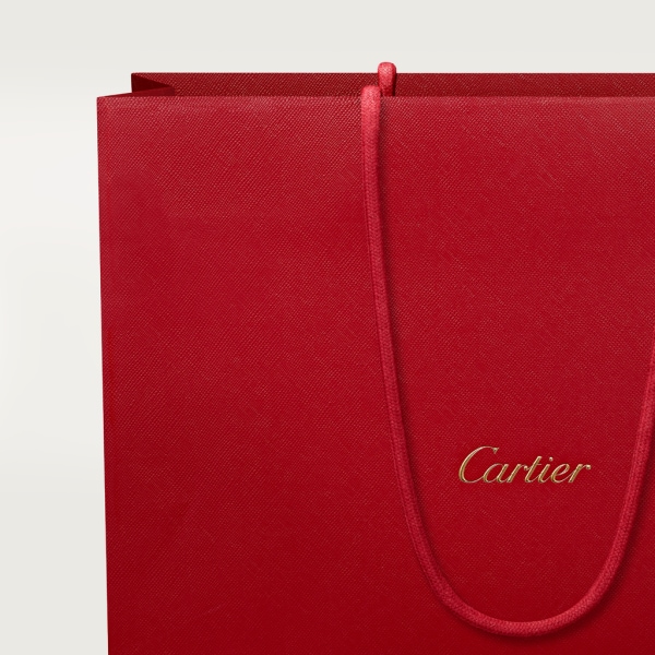 Chain bag mini, Panthère de Cartier Golden metallic calfskin, golden and black enamel finish