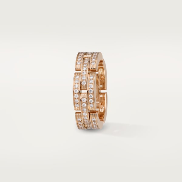 Maillon Panthère ring Rose gold, diamonds