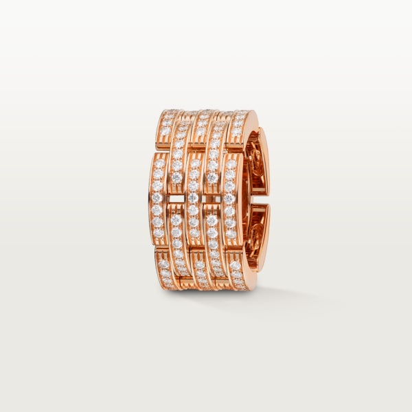 Maillon Panthère ring Rose gold, diamonds