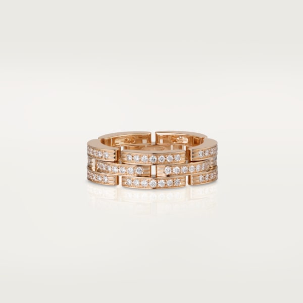 Maillon Panthère ring Rose gold, diamonds