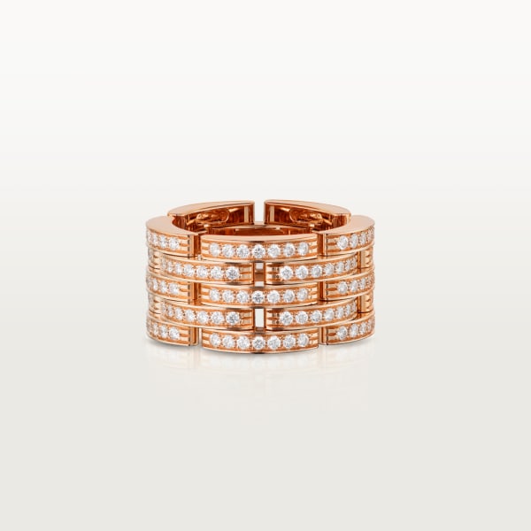 Maillon Panthère ring Rose gold, diamonds