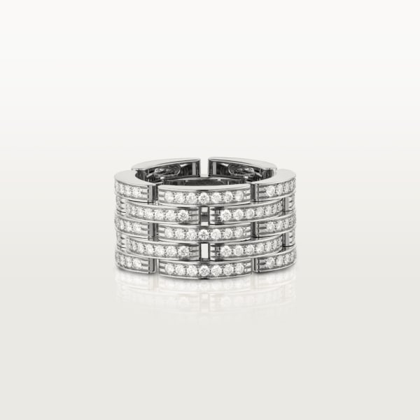 Maillon Panthère ring White gold, diamonds