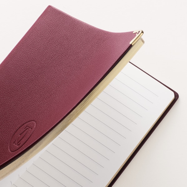 Must de Cartier medium notebook set Black and burgundy calfskin, palladium and golden finish