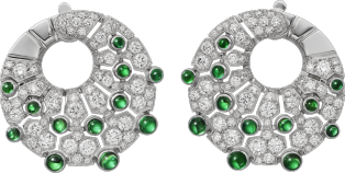 High Jewellery earrings White gold, emeralds, diamonds