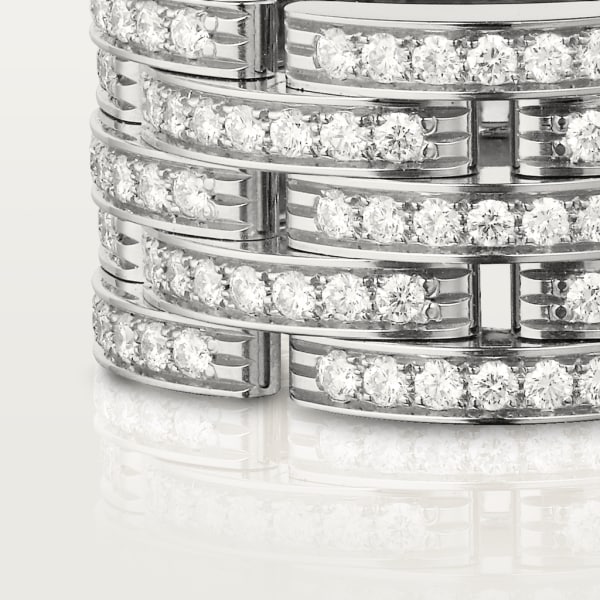 Maillon Panthère ring White gold, diamonds