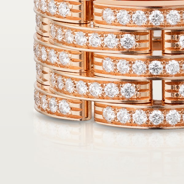 Maillon Panthère ring Rose gold, diamonds