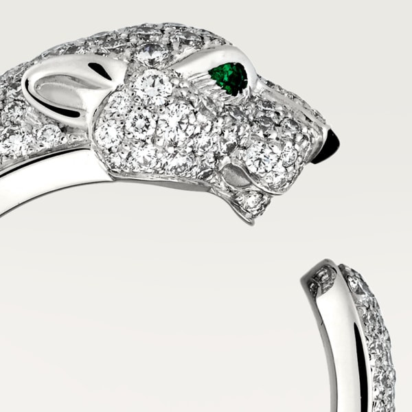 Panthère de Cartier ring White gold, diamonds, emeralds, onyx