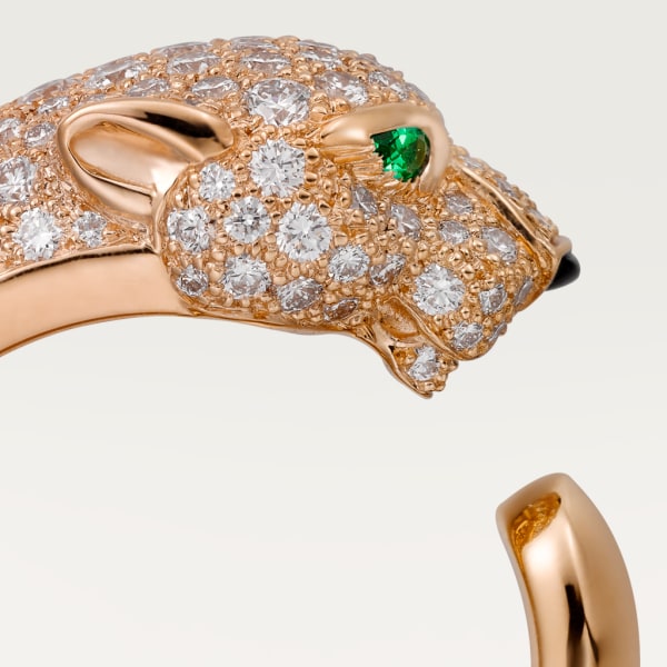 Panthère de Cartier ring Rose gold, diamonds, emeralds, onyx