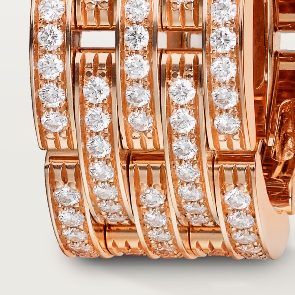 Maillon Panthère ring Rose gold, diamonds