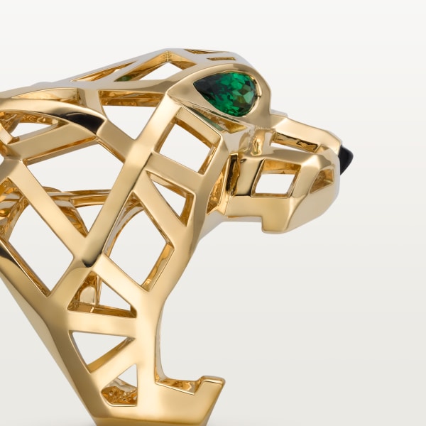 Panthère de Cartier ring Yellow gold, tsavorite garnets, onyx