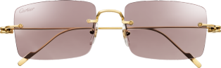 Signature C de Cartier Precious Sunglasses Rose gold, rose gold coated lenses