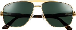 Signature C de Cartier sunglasses Smooth golden-finish metal, green polarised lenses