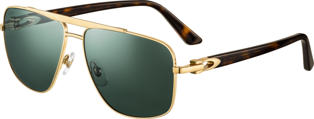 Signature C de Cartier sunglassesSmooth golden-finish metal, green polarised lenses