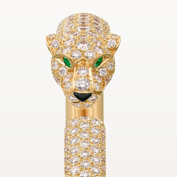 Panthère de Cartier bracelet Yellow gold, onyx, emeralds, diamonds