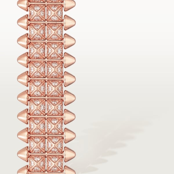 Clash de Cartier bracelet Rose gold, diamonds.