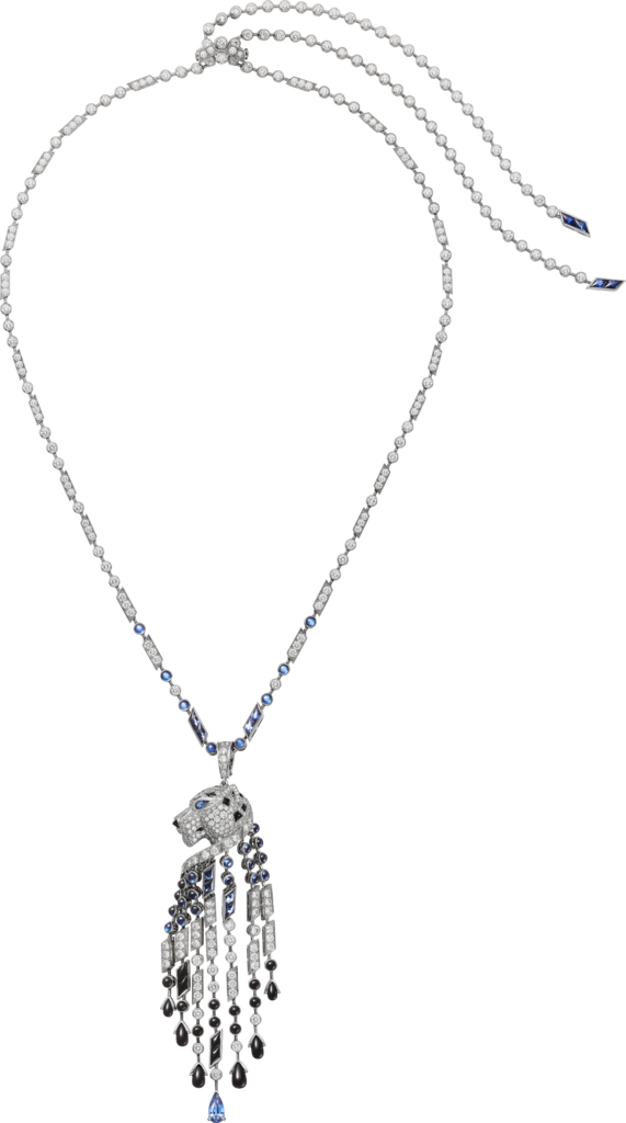 Panthère de Cartier necklaceWhite gold, sapphires, onyx, diamonds