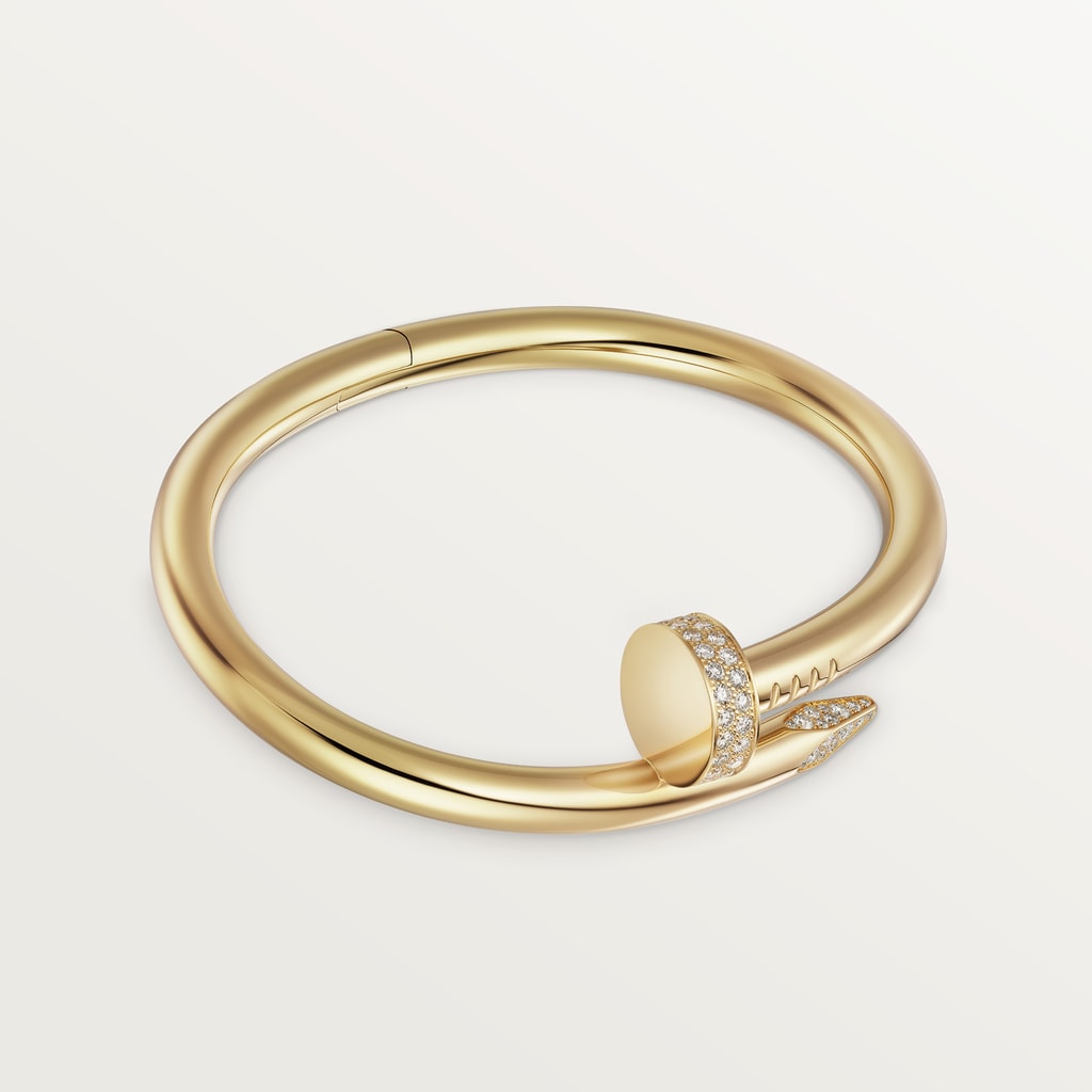 Juste un Clou bracelet, large model, diamondsYellow gold, diamonds