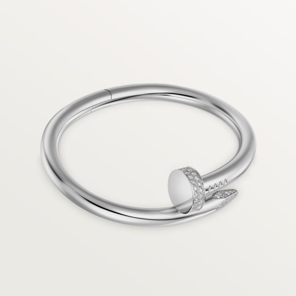 Juste un Clou bracelet, large model, diamonds White gold, diamonds