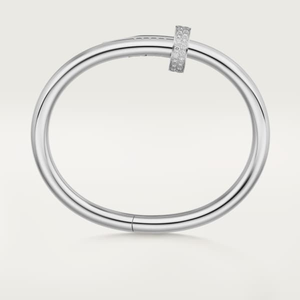 Juste un Clou bracelet, medium model White gold, diamonds