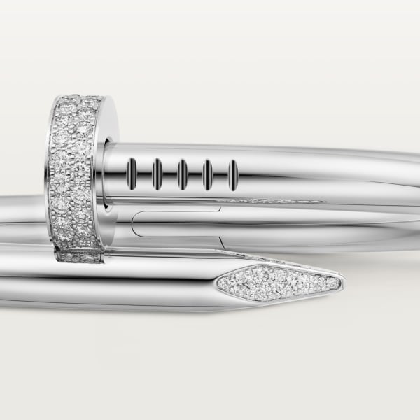 Juste un Clou bracelet, large model, diamonds White gold, diamonds