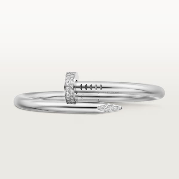 Juste un Clou bracelet, large model, diamonds White gold, diamonds