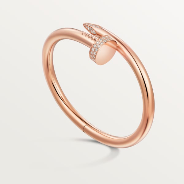 Juste un Clou bracelet, medium model Rose gold, diamonds