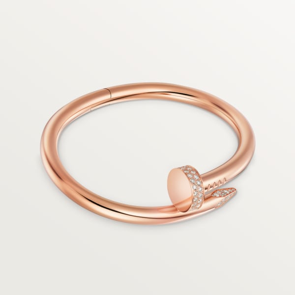 Juste un Clou bracelet, large model, diamonds Rose gold, diamonds