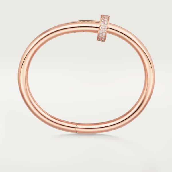 Juste un Clou bracelet, medium model Rose gold, diamonds