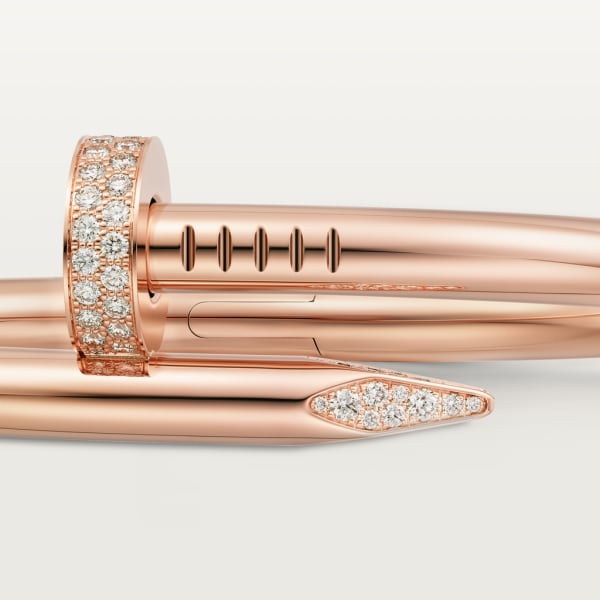 Juste un Clou bracelet, medium model Rose gold, diamonds