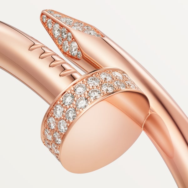 Juste un Clou bracelet, medium model Rose gold, diamonds