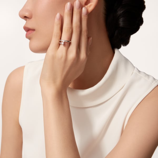 Juste un Clou ring, classic model White gold