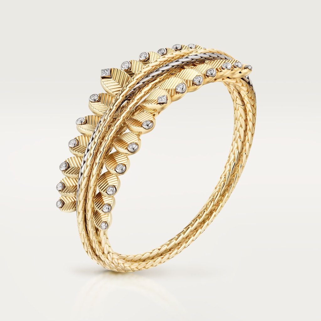 Grain de Café braceletYellow gold, white gold, diamonds