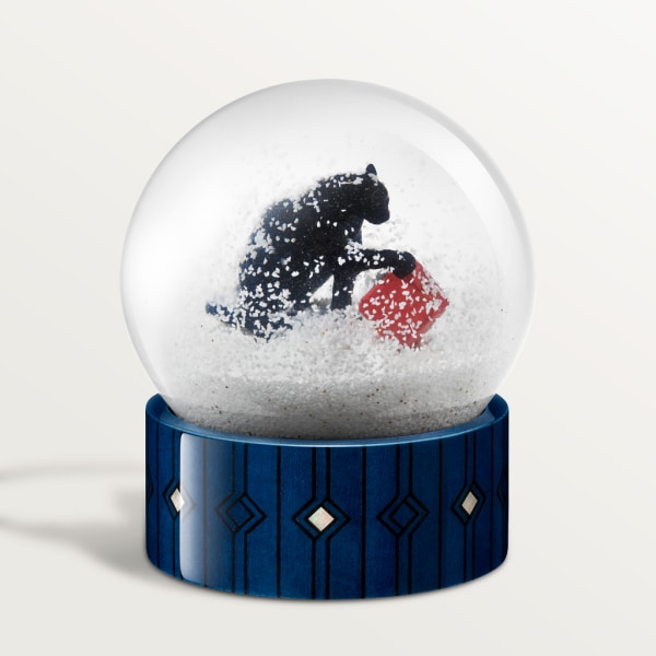 Diabolo de Cartier snow globe Glass, lacquered wood