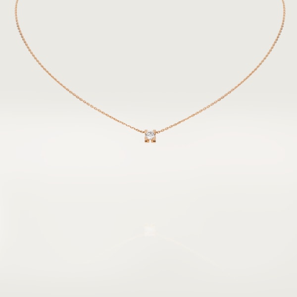 C de Cartier necklace Rose gold, diamond