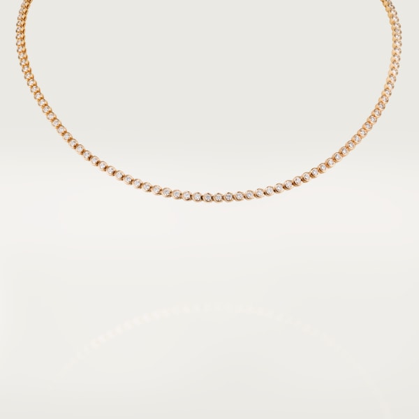 C de Cartier necklace Rose gold, diamonds