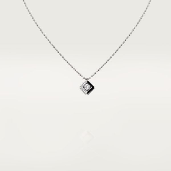 Galanterie de Cartier necklace White gold, black lacquer, diamonds