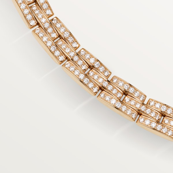 Maillon Panthère necklace Rose gold, diamonds