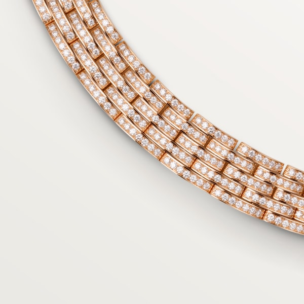 Maillon Panthère necklace Rose gold, diamonds