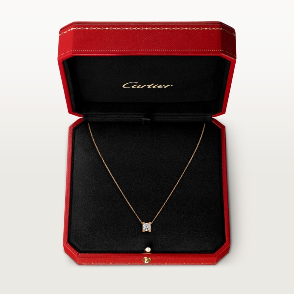 C de Cartier necklace Rose gold, diamond