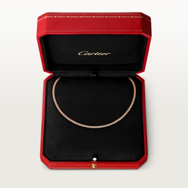 Essential Lines necklace Rose gold, diamonds